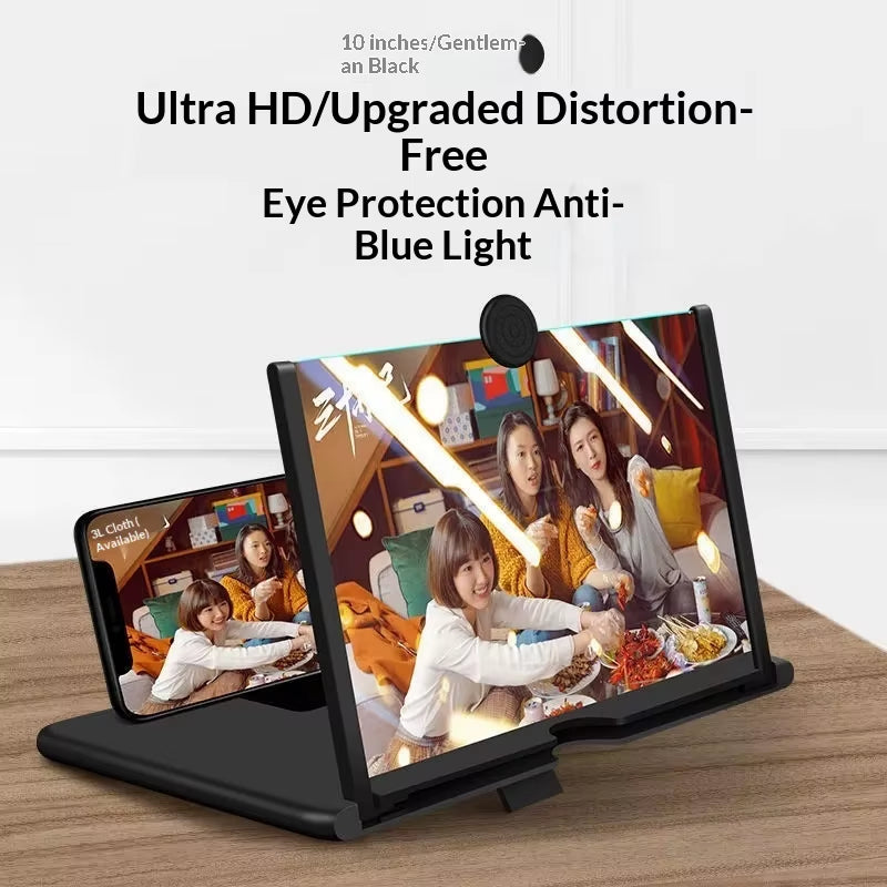 Hot Sales F3 Plastic Mobile Phone Screen Amplifier 10/12 Inch Desktop Pull-Out HD Video Lazy Magnifying Glass Stand