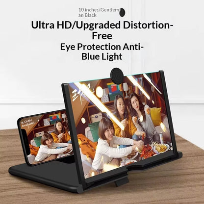 Hot Sales F3 Plastic Mobile Phone Screen Amplifier 10/12 Inch Desktop Pull-Out HD Video Lazy Magnifying Glass Stand