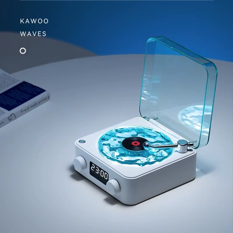 Mini Retro Waves Ambient Light White Noise BT Speaker Portable Vintage Sleep Aid Music Speaker with RGB Light Lamp