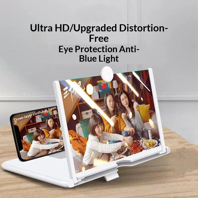 Hot Sales F3 Plastic Mobile Phone Screen Amplifier 10/12 Inch Desktop Pull-Out HD Video Lazy Magnifying Glass Stand
