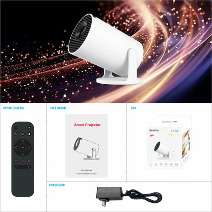 Popular HY300PRO Projector Android 11 Manual Focus Allwinne H713 HY300 Pro Portable Projector 170ANSI Pocket Projector