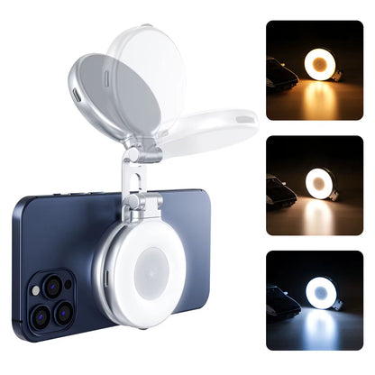 AuraGlow™ | Magnetic Flip Selfie Ring Light