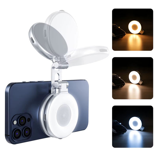 AuraGlow™ | Magnetic Flip Selfie Ring Light