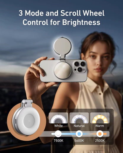 AuraGlow™ | Magnetic Flip Selfie Ring Light