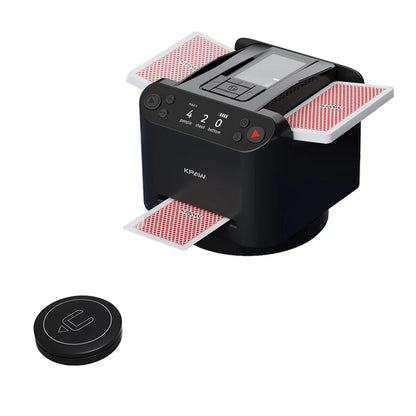 Kpaw Max V Automatic Card Shuffler & Dealer Machine with 360 Degree Revolving Texas Hold'Em Poker ABS