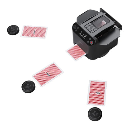 Kpaw Max V Automatic Card Shuffler & Dealer Machine with 360 Degree Revolving Texas Hold'Em Poker ABS