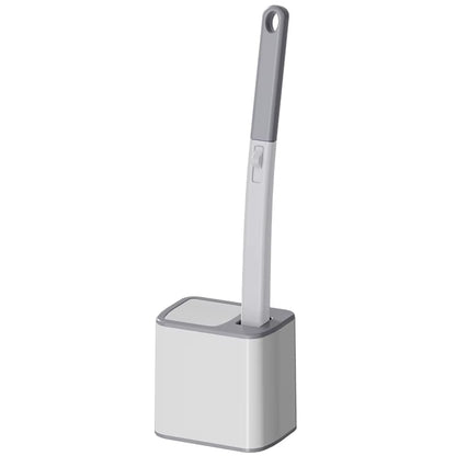 New Plastic One-Piece Automatic Flip Cover Toilet Brush Set with Base and Disposable Cleaning Brush