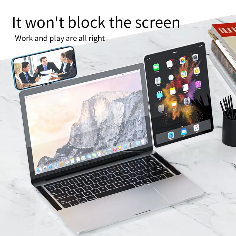2024 Metal Expansion Phone Stand Laptop Screen Side Mount Magnetic Folding Phone Holder Desktop PC Support Bracket