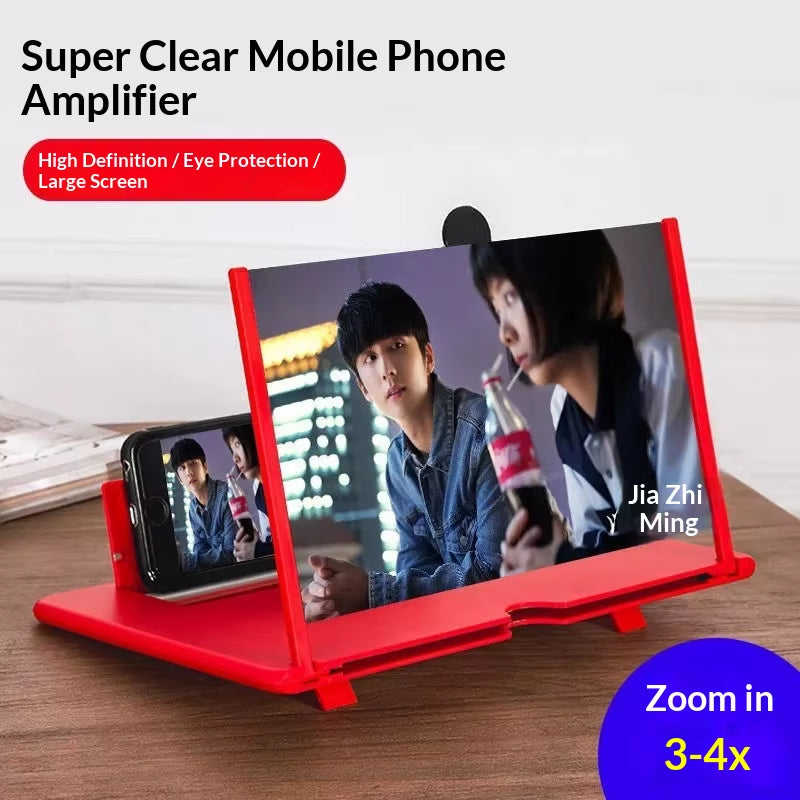 Hot Sales F3 Plastic Mobile Phone Screen Amplifier 10/12 Inch Desktop Pull-Out HD Video Lazy Magnifying Glass Stand